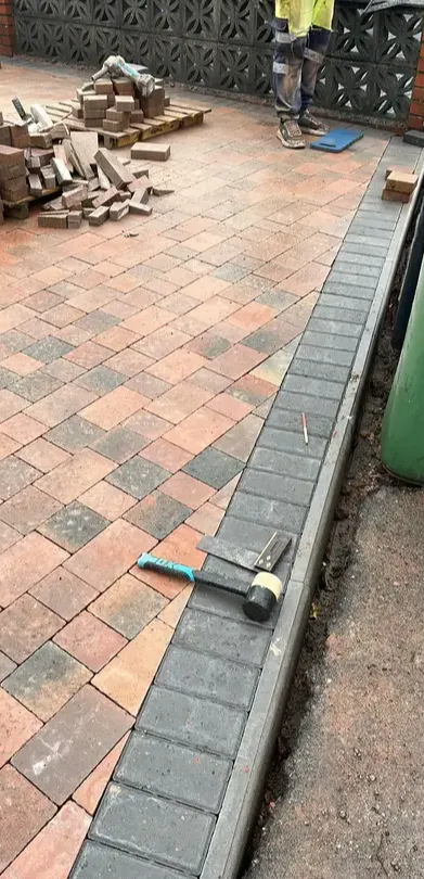 Block paving driveway installation in Dudley