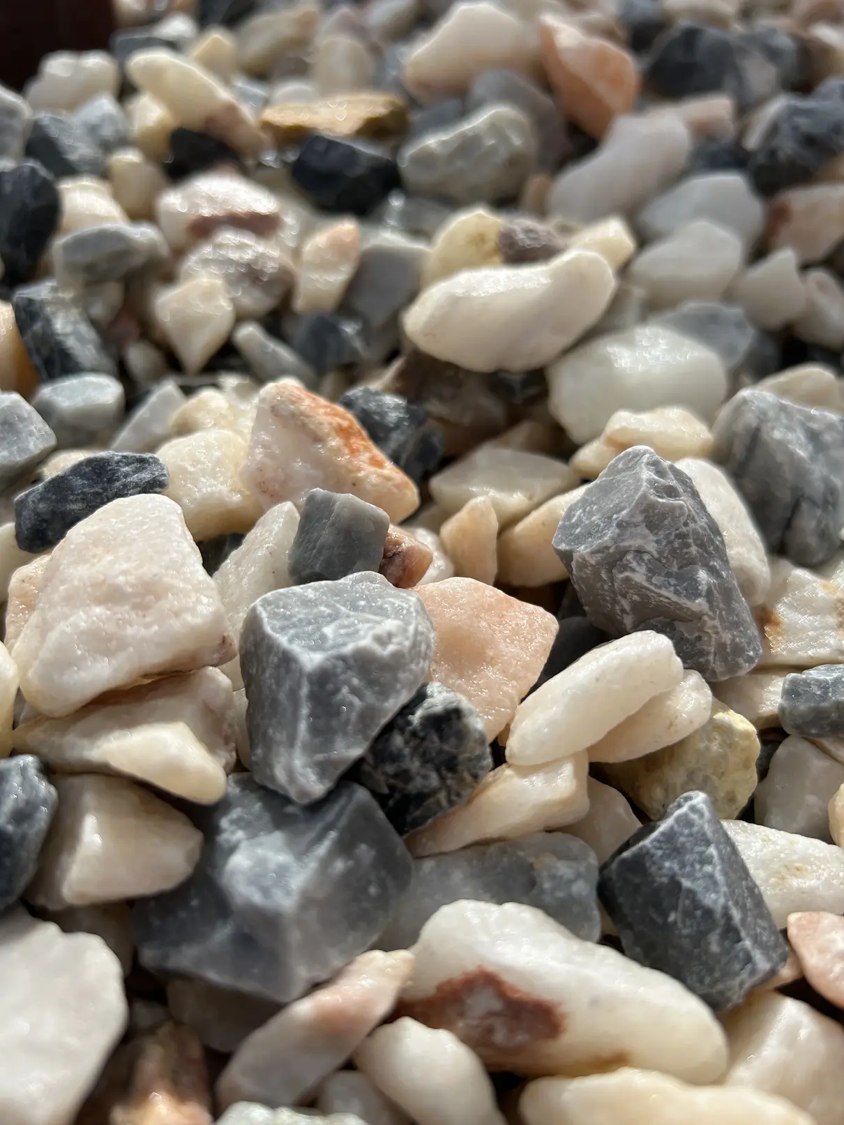 Detailed close-up of premium gravel stones used for a driveway in Stourbridge, showing texture and high-quality finish.
