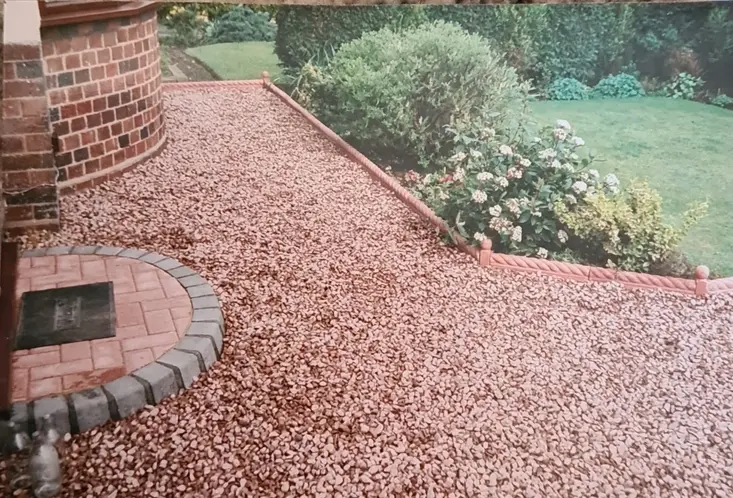 Close-up of decorative gravel stone texture used in Blakedown driveway installation