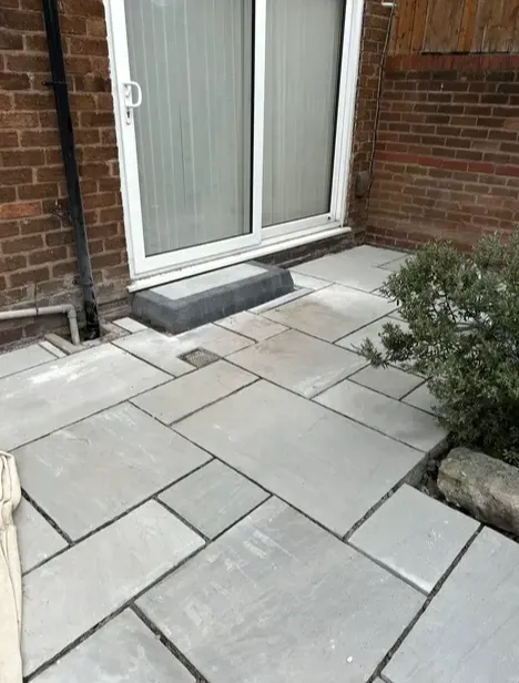 Indian sandstone patio in Dudley