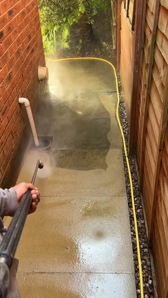 High-pressure jet washing and cleaning for driveway block paving in Sedgley